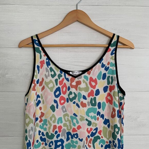 Summersalt - Multicolor leopard print V-neck lounge dress swim cover up, S - Picture 2 of 5